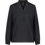 Czarne Bluzki damskie z falbankami marki Marc Cain w rozmiarze XL 