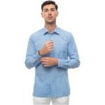 Niebieskie Koszule z długim rękawem męskie z długimi rękawami w stylu casual bawełniane marki KITON w rozmiarze L 