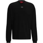 Czarne Koszulki z nadrukiem damskie z długimi rękawami eleganckie bawełniane marki HUGO BOSS BOSS w rozmiarze L 