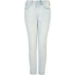 Niebieskie Zniszczone jeansy damskie w paski luźne dżinsowe na lato marki Juicy Couture 