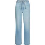Niebieskie Szerokie jeansy damskie luźne dżinsowe marki Tommy Hilfiger 