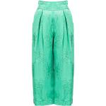 Zielone Spodnie z wysokim stanem damskie luźne marki PINKO w rozmiarze L 