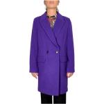 Fioletowe Płaszcze wełniane damskie gładkie z wiskozy marki HUGO BOSS BOSS w rozmiarze L 