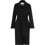 Czarne Płaszcze zimowe damskie eleganckie wełniane w rozmiarze M 