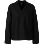 Czarne Swetry oversize damskie z motywem Niemiec eleganckie z dekoltem w serek marki Marc Cain w rozmiarze S 