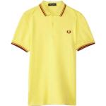 Żółte Koszulki polo z krótkimi rękawami marki Fred Perry w rozmiarze S 