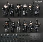 Czarne Klocki konstrukcyjne z motywem miast z tworzywa sztucznego o tematyce policji 