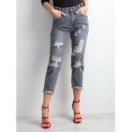 Szare Mom jeansy damskie Mom dżinsowe marki Made In Italy w rozmiarze XS Made in Italy 