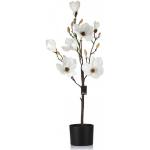 Białe Sztuczne kwiaty z motywem magnolii z tworzywa sztucznego marki Aluro 