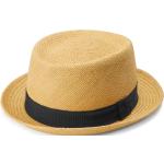 Kremowe Letnie kapelusze męskie słomiane marki Fawler 
