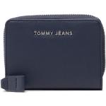 Przecenione Granatowe Portfele damskie dżinsowe marki Tommy Hilfiger TOMMY JEANS 