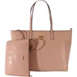Różowe Shopper bags damskie w nowoczesnym stylu marki Guess 