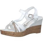 Białe Sandały na koturnie damskie na lato marki Marco Tozzi w rozmiarze 40 