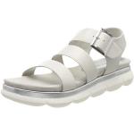 Białe Sandały skórzane damskie syntetyczne na lato marki Marco Tozzi w rozmiarze 39 