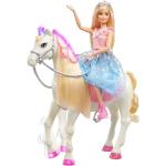 Lalki księżniczki z motywem koni marki Mattel Barbie o tematyce koni i stajni 