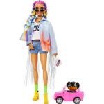 Mattel Lalka Barbie Extra w dżinsowej kurtce z frędzlami