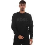 Czarne Swetry z okrągłym dekoltem męskie bawełniane marki HUGO BOSS BOSS w rozmiarze S 