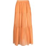 Pomarańczowe Długie spódnice damskie przezroczyste maxi na lato marki Manebí w rozmiarze XS 