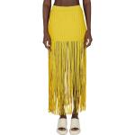 Żółte Długie spódnice damskie z frędzlami maxi w rozmiarze L 