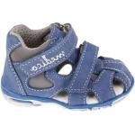 Niebieskie Sandały skórzane dla chłopców z wyjmowanymi wkładkami na lato marki MEDICO w rozmiarze 20 