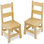 Melissa & Doug 18789 drewniane krzesło para naturalna, dzieci
