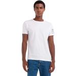 Białe Koszulki męskie z krótkimi rękawami eleganckie bawełniane marki Replay w rozmiarze L 