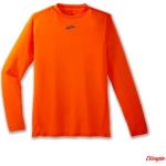 Przecenione Pomarańczowe Oddychające Bluzy do biegania męskie marki BROOKS-Sattel 