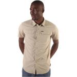 Beżowe Koszule z krótkim rękawem męskie z krótkimi rękawami w stylu biznesowym marki Columbia w rozmiarze S 