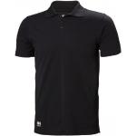 Czarne Koszulki polo męskie z krótkimi rękawami bawełniane marki Helly Hansen w rozmiarze XL 