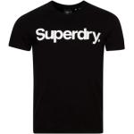 Czarne Koszulki męskie z krótkimi rękawami bawełniane marki Superdry w rozmiarze XL 