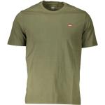 Zielone Koszulki męskie z krótkimi rękawami bawełniane marki LEVI´S w rozmiarze XL 