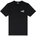 Czarne Koszulki męskie z krótkimi rękawami z motywem eleganckie marki Diesel w rozmiarze XL 