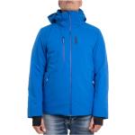 Niebieskie Kurtki narciarskie męskie z kieszenią wewnętrzną w stylu minimal marki COLMAR w rozmiarze L 