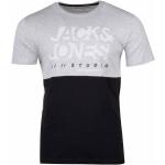 Czarne Koszulki męskie z krótkimi rękawami na wiosnę marki Jack & Jones 