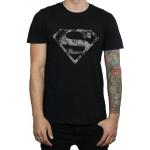 Męski T-shirt z marmurowym, bawełnianym logo Superman