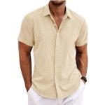Białe Koszulki na guziki męskie do prania ręcznego z krótkimi rękawami gładkie w stylu casual na lato w rozmiarze XL 