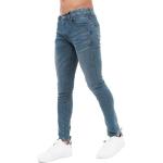Szare Jeansy męskie z połyskiem dżinsowe w rozmiarze L 
