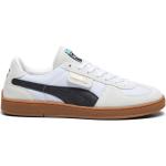 Białe Buty zamszowe męskie z zamszu marki Puma w rozmiarze 45,5 - Zrównoważony rozwój 