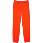 Pomarańczowe Spodnie dresowe ze ściągaczami męskie bawełniane marki Lacoste w rozmiarze XL 