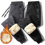 Szare Spodnie trekkingowe męskie do prania ręcznego w stylu casual Softshell na zimę w rozmiarze XL 