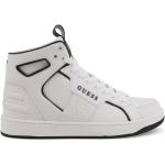 Białe Sneakersy na koturnie damskie ze skóry syntetycznej na jesień marki Guess w rozmiarze 36 - wysokość obcasa do 3cm 