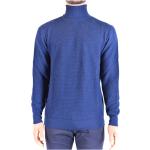 Niebieskie Swetry męskie wełniane na jesień w rozmiarze XL 