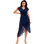 Niebieskie Sukienki midi damskie marki awama w rozmiarze XL 