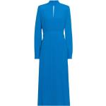 Niebieskie Sukienki wizytowe damskie do kostek w rozmiarze XL 