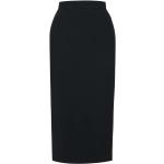 Czarne Spódnice midi damskie eleganckie z wiskozy w rozmiarze XL 