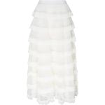 Białe Długie spódnice damskie eleganckie poliamidowe marki REDValentino w rozmiarze XS 