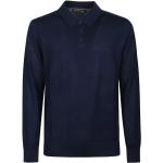 Niebieskie Koszulki polo damskie z długimi rękawami eleganckie marki Michael Kors MICHAEL w rozmiarze XL 