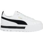 Białe Buty sznurowane damskie w stylu miejskim z zamszu marki Puma w rozmiarze 39,5 