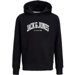 Czarne Bluzy dziecięce z nadrukiem dla chłopców do prania w pralce marki Jack & Jones 