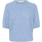 Niebieskie Swetry oversize do prania ręcznego z krótkimi rękawami marki Gestuz w rozmiarze XL 